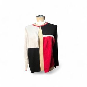 Colorblock vintage 90s Cardigan Sweater